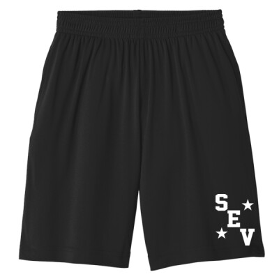 Unisex Adult Pocketed Athletic Shorts 9" inseam - SEV Thumbnail