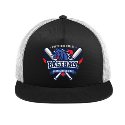 Yupoong 5 panel trucker - printed logo Thumbnail